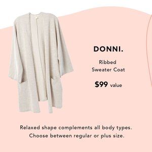 Donni ribbed cardigan One Size fits most
